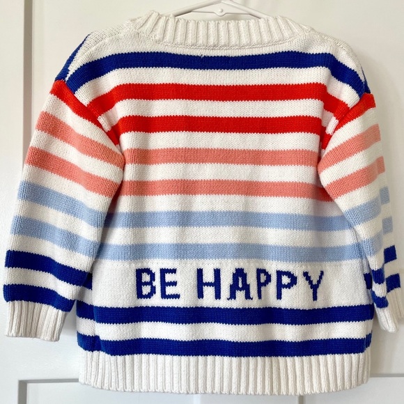 Gymboree Toddler ‘Be Happy’ open front cardigan - Picture 1 of 4
